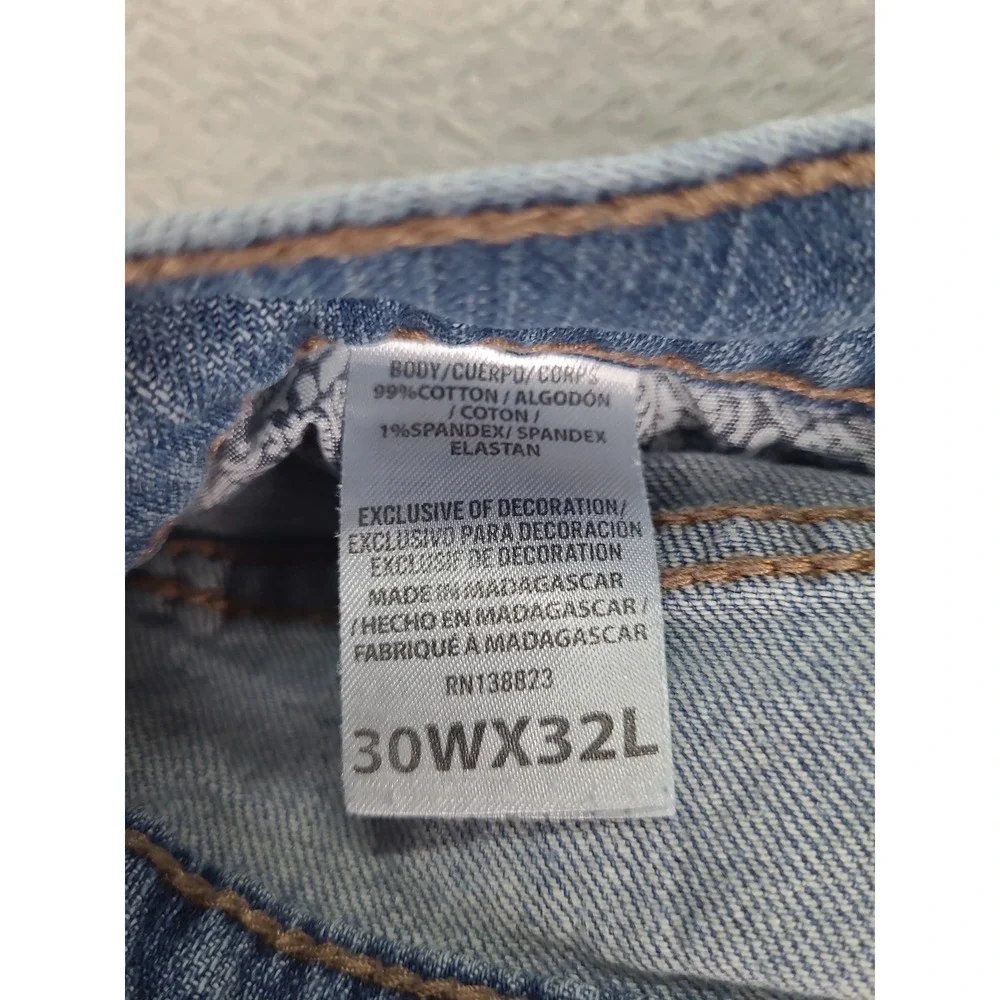Cody James Mens Light Wash Straight Leg Denim Jeans Blue Size 29x30